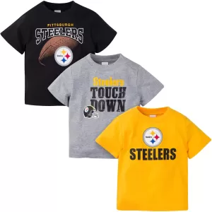 3-Pack Baby & Toddler Boys Steelers Short Sleeve Shirts