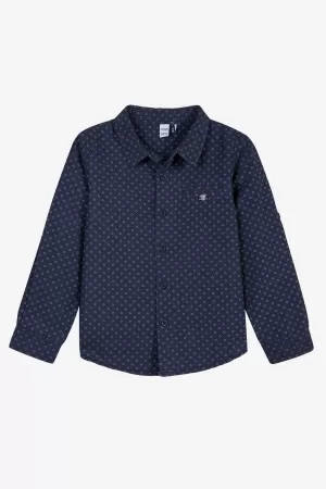 3pommes Navy Button Down Boys Shirt (Size 10 left)