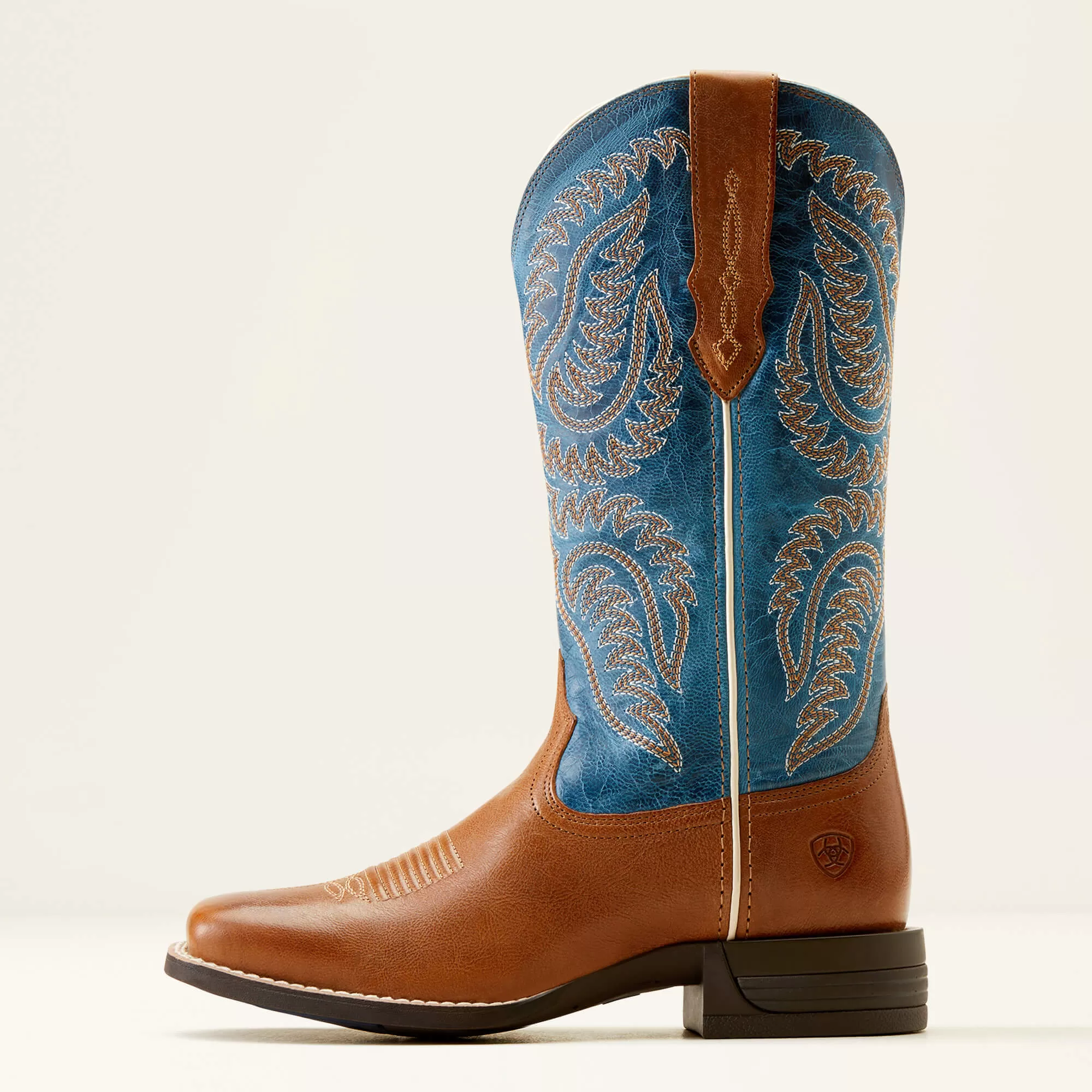 Ariat Women's Regatta Blue Cattle Caite Stretchfit Western Boot