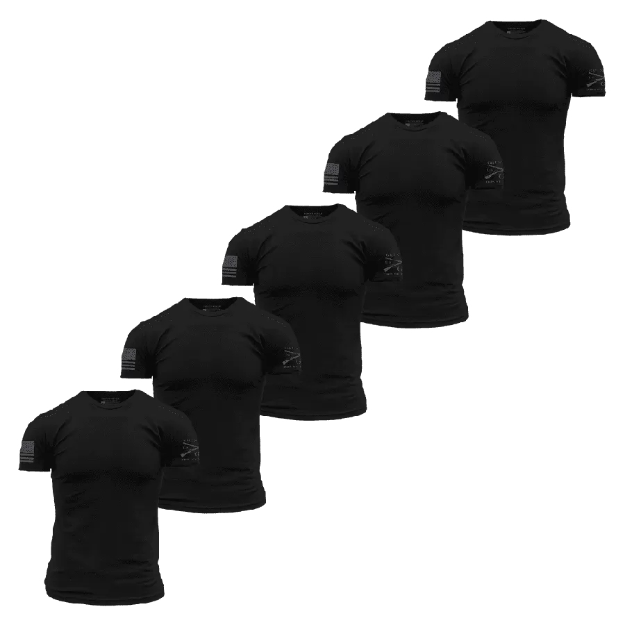 Basic T-Shirts - Black - 5 Pack