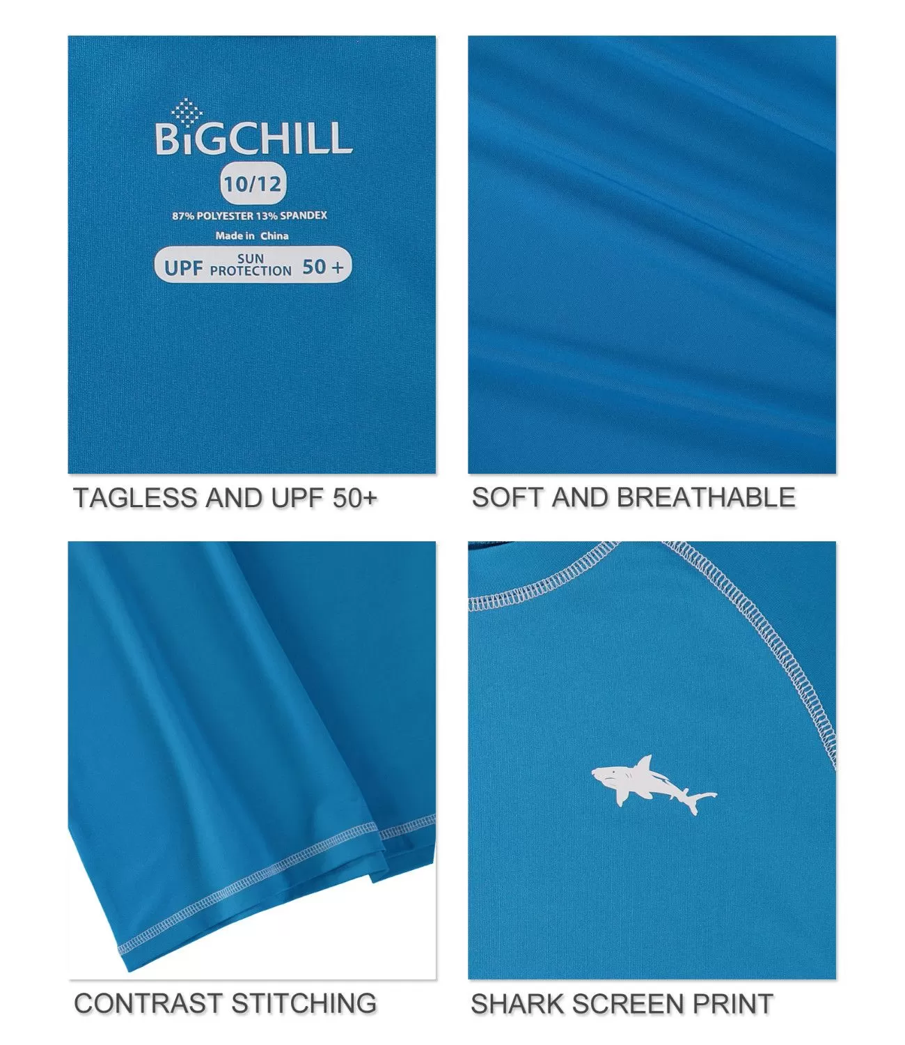 Big Chill Boys 2T-4T Shark Rash Long Sleeve