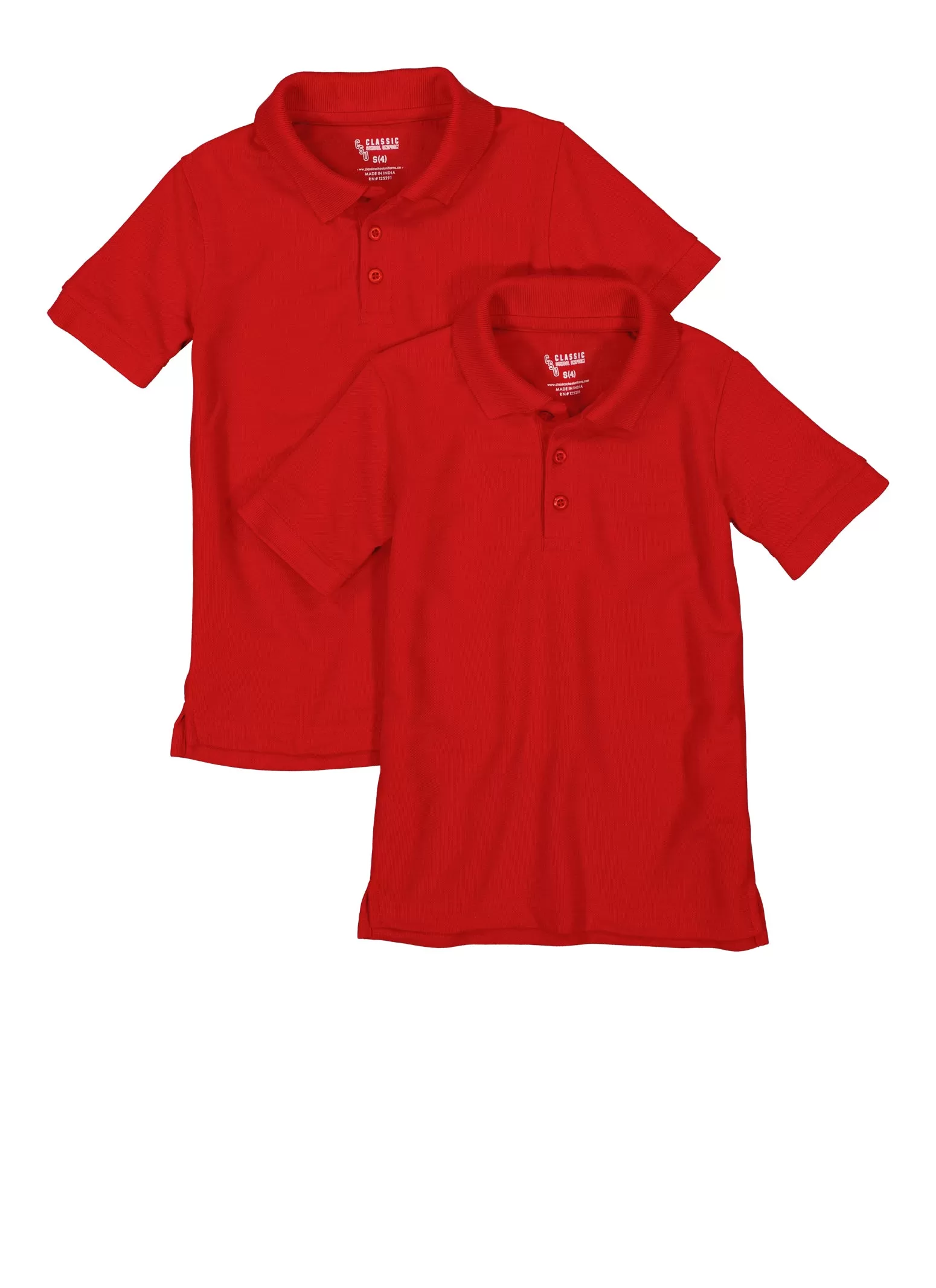 Boys 4-7 2 Pack Solid Polo Shirts