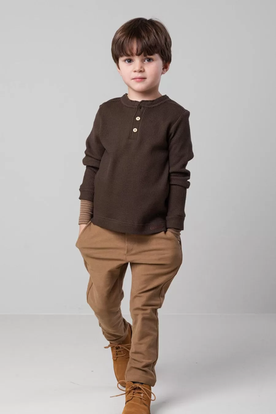 Boys Shirt MarMar Copenhagen Tavus - Coffee