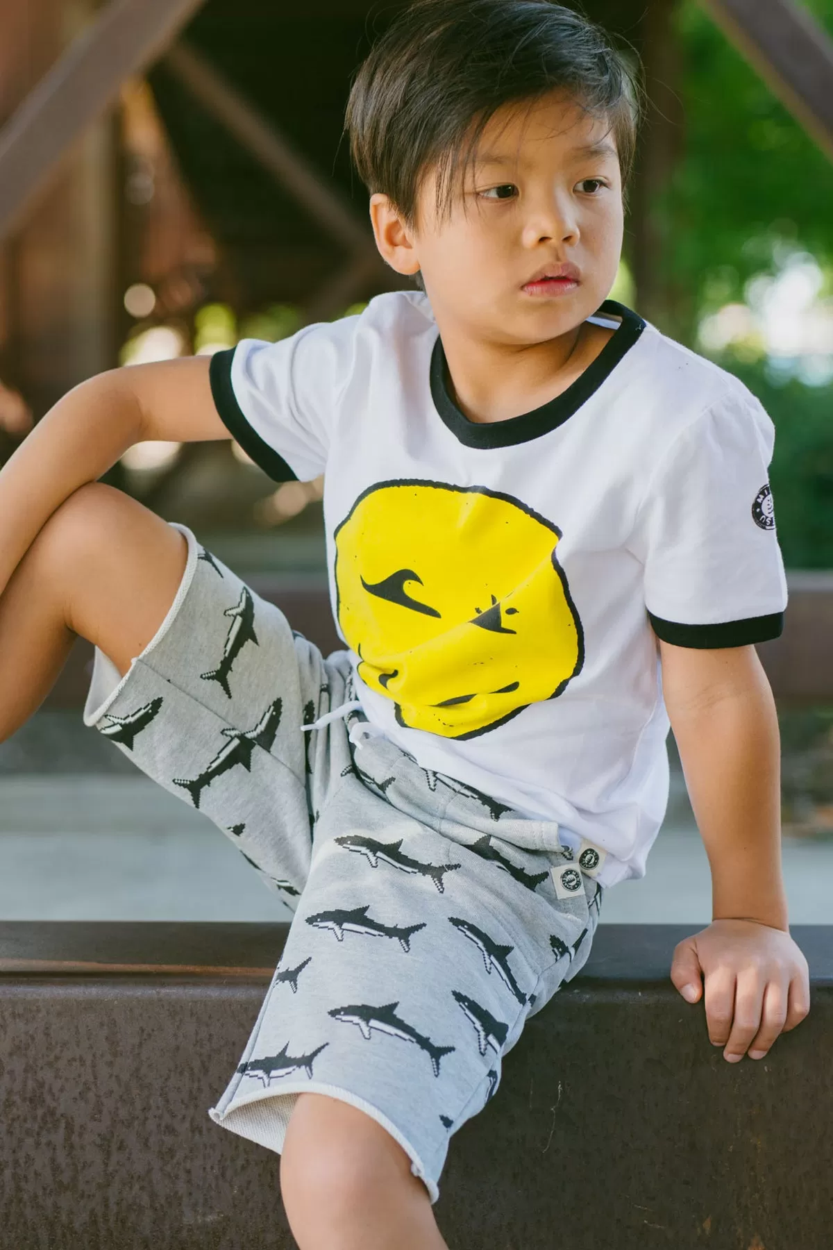 Boys Shorts Mini Shatsu Pixel Shark