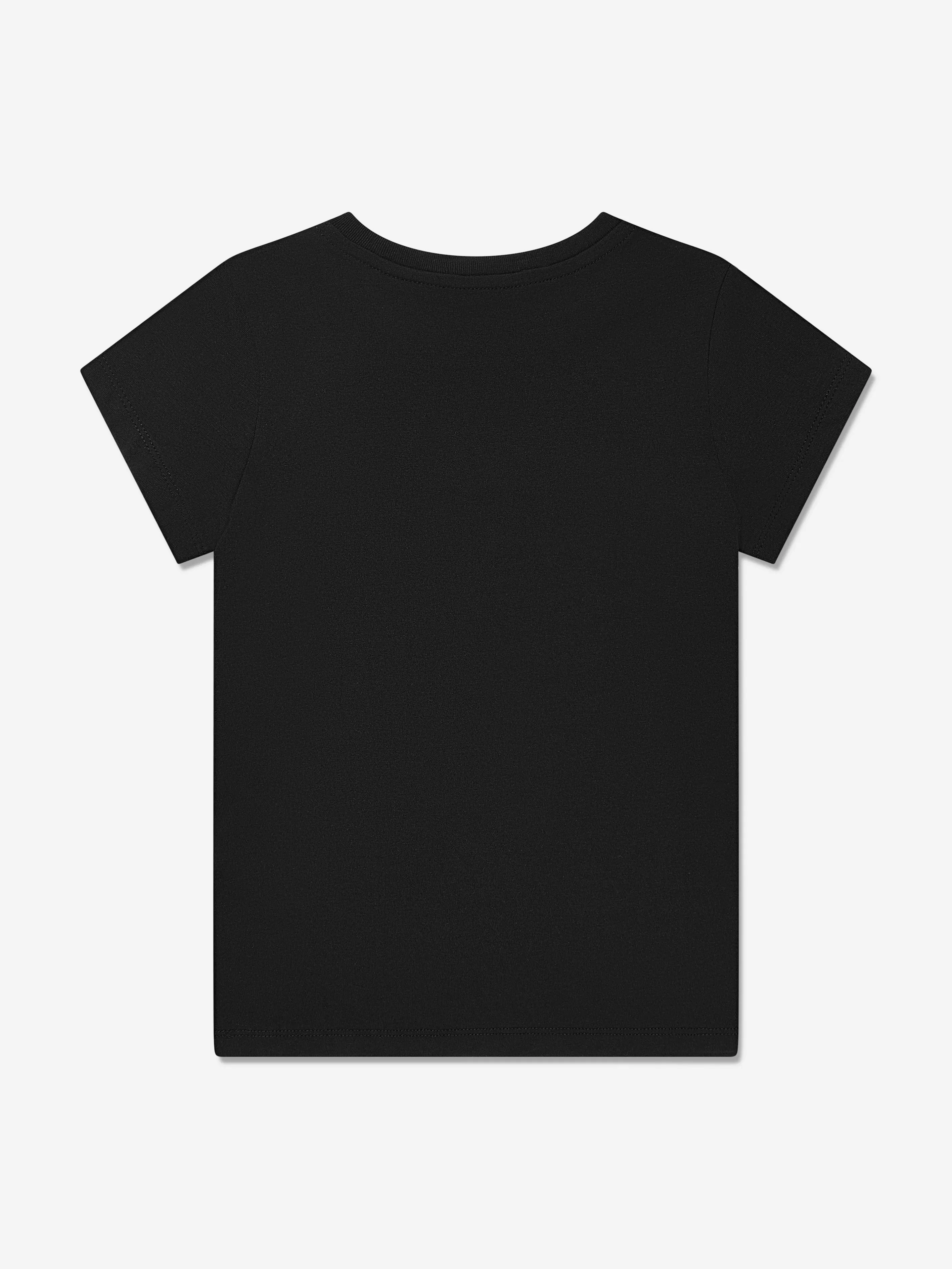 Calvin Klein Girls Logo Tape T-Shirt in Black