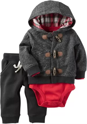 Carter's Boys 3-12 Months 3-Piece Toggle Cardigan Set