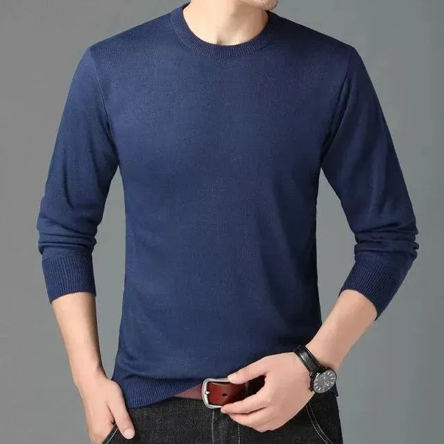 Casual Crewneck Men Sweaters