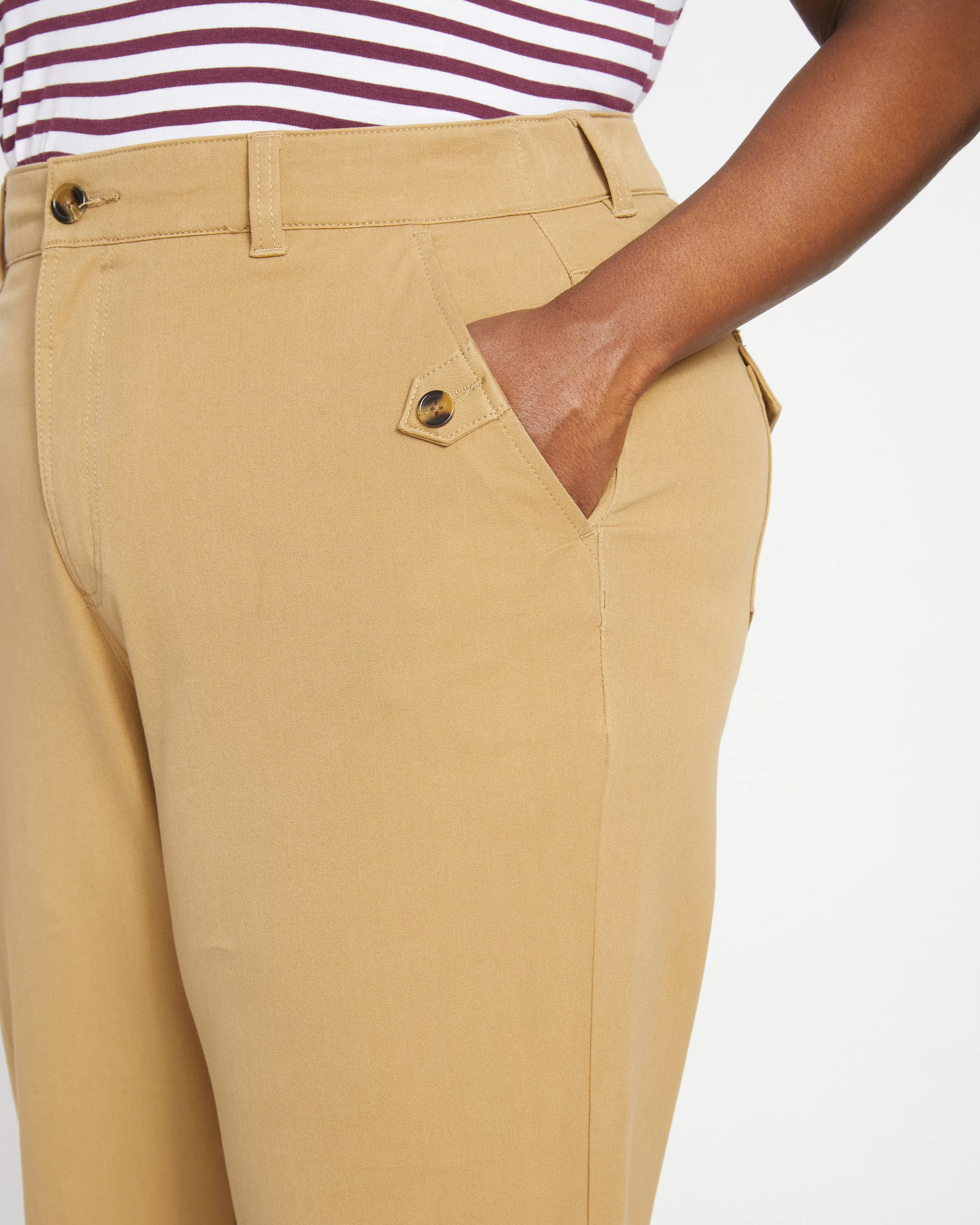 Casual Stretch Twill Pants - Vintage Khaki