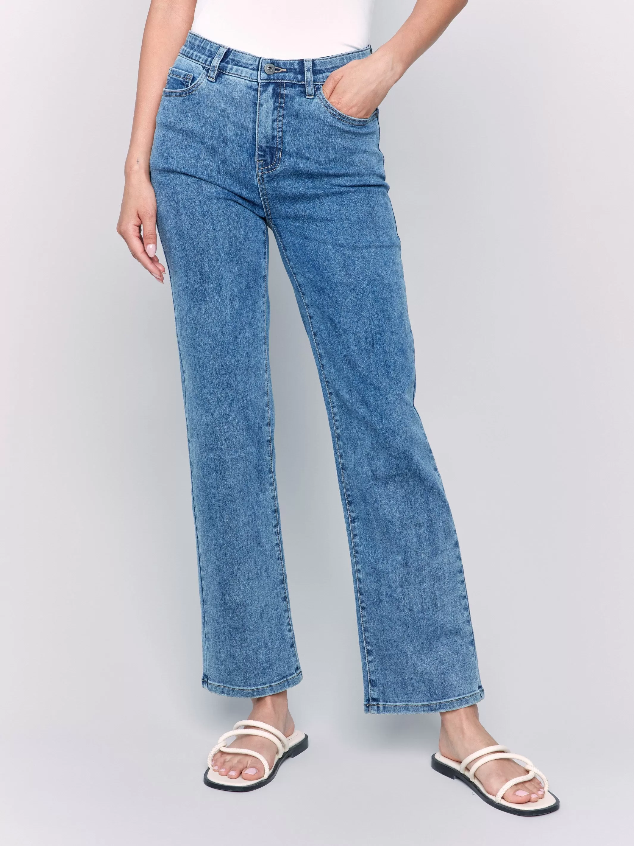 Charlotte Straight Leg Jeans - Medium Blue