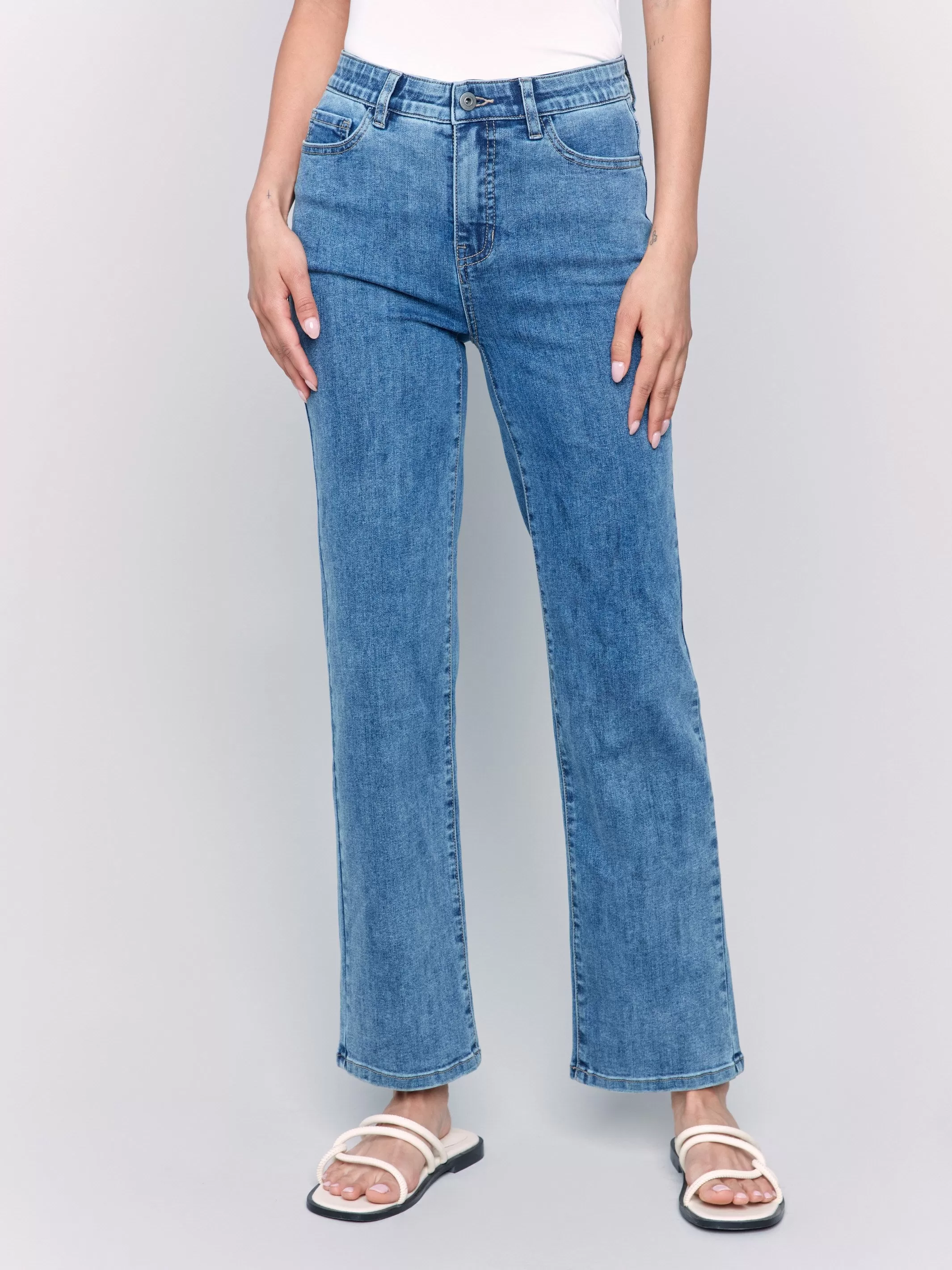 Charlotte Straight Leg Jeans - Medium Blue