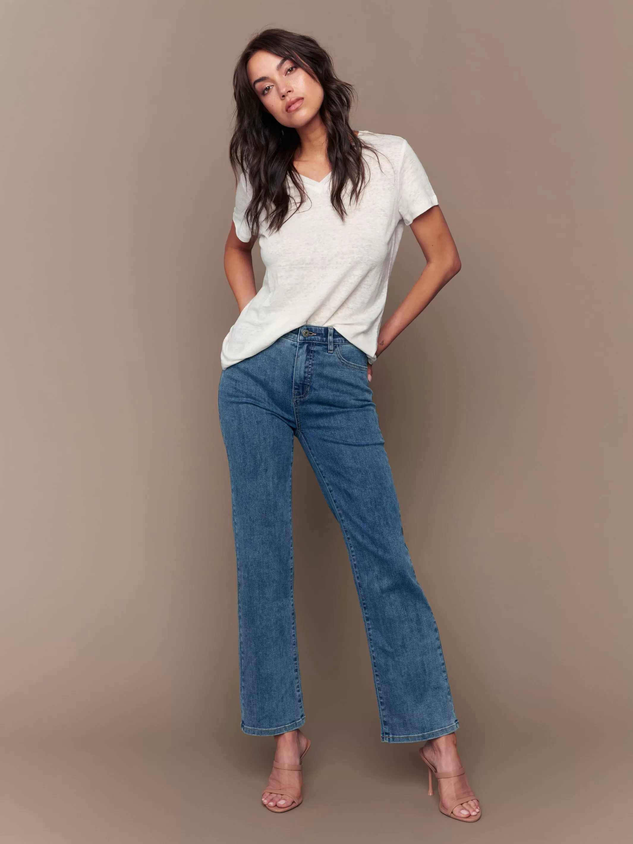 Charlotte Straight Leg Jeans - Medium Blue