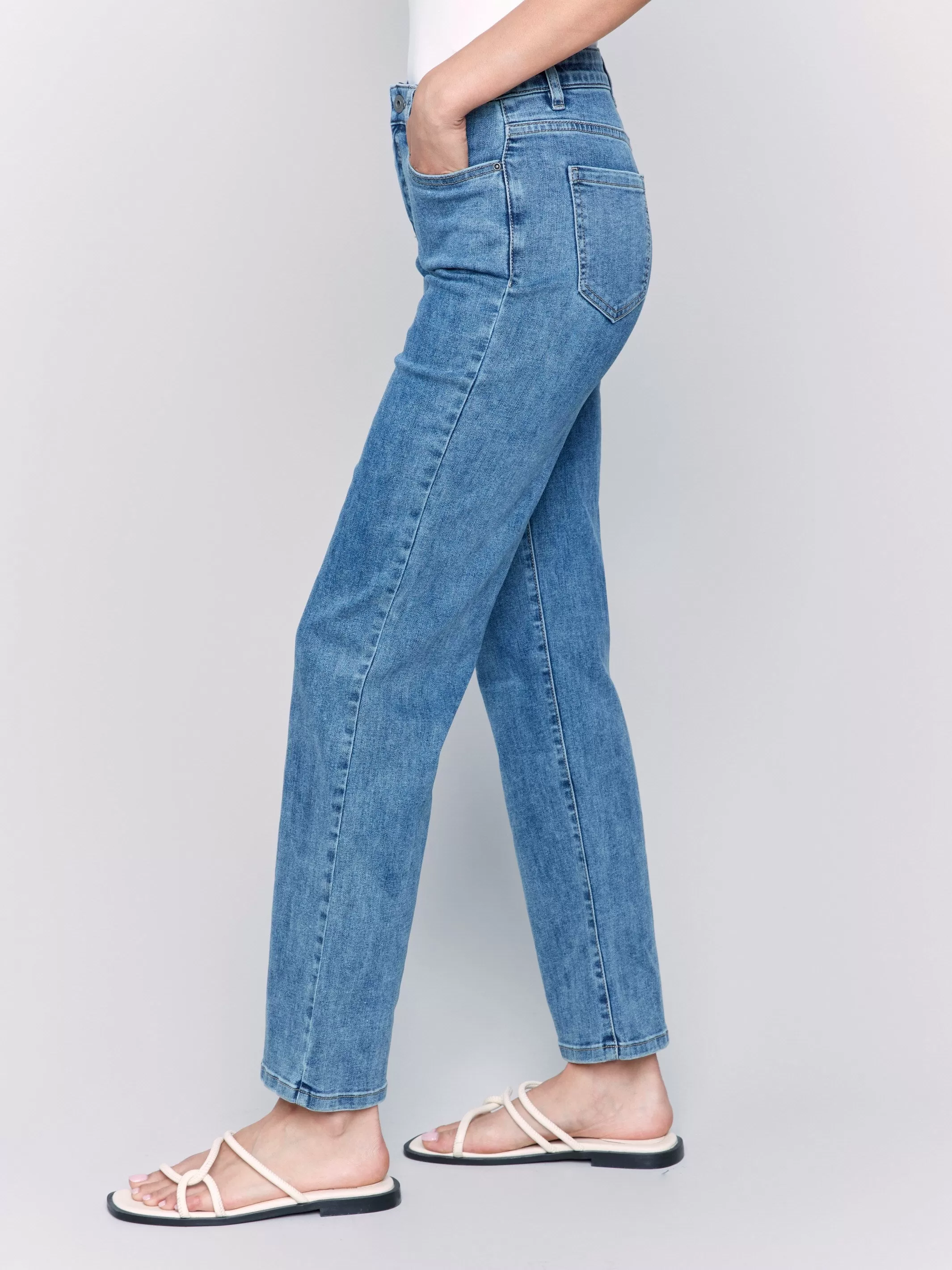 Charlotte Straight Leg Jeans - Medium Blue