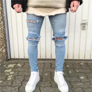 Distressed Denim Jeans Pants For Men