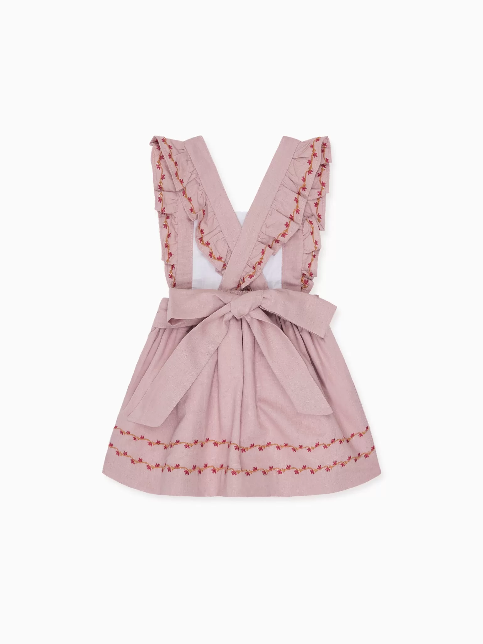 Dusty Pink Hebe Girl Pinafore Skirt