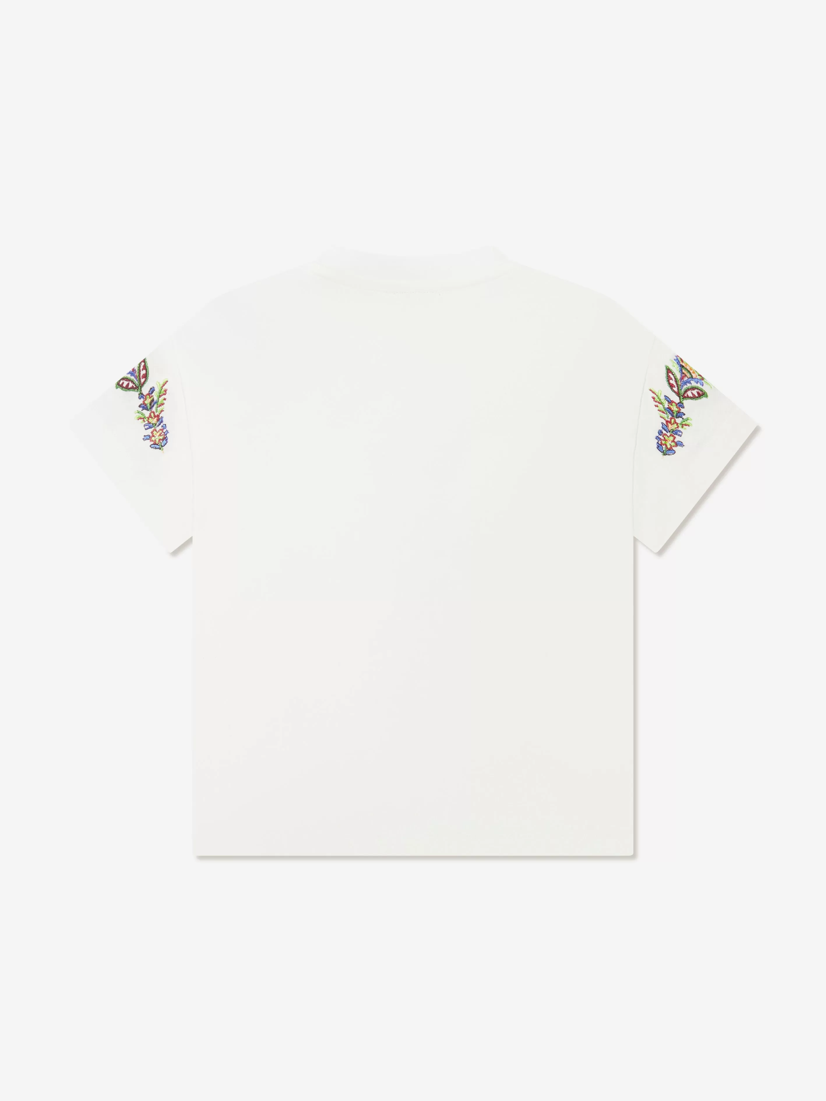 Etro Girls Floral Print T-Shirt in Ivory