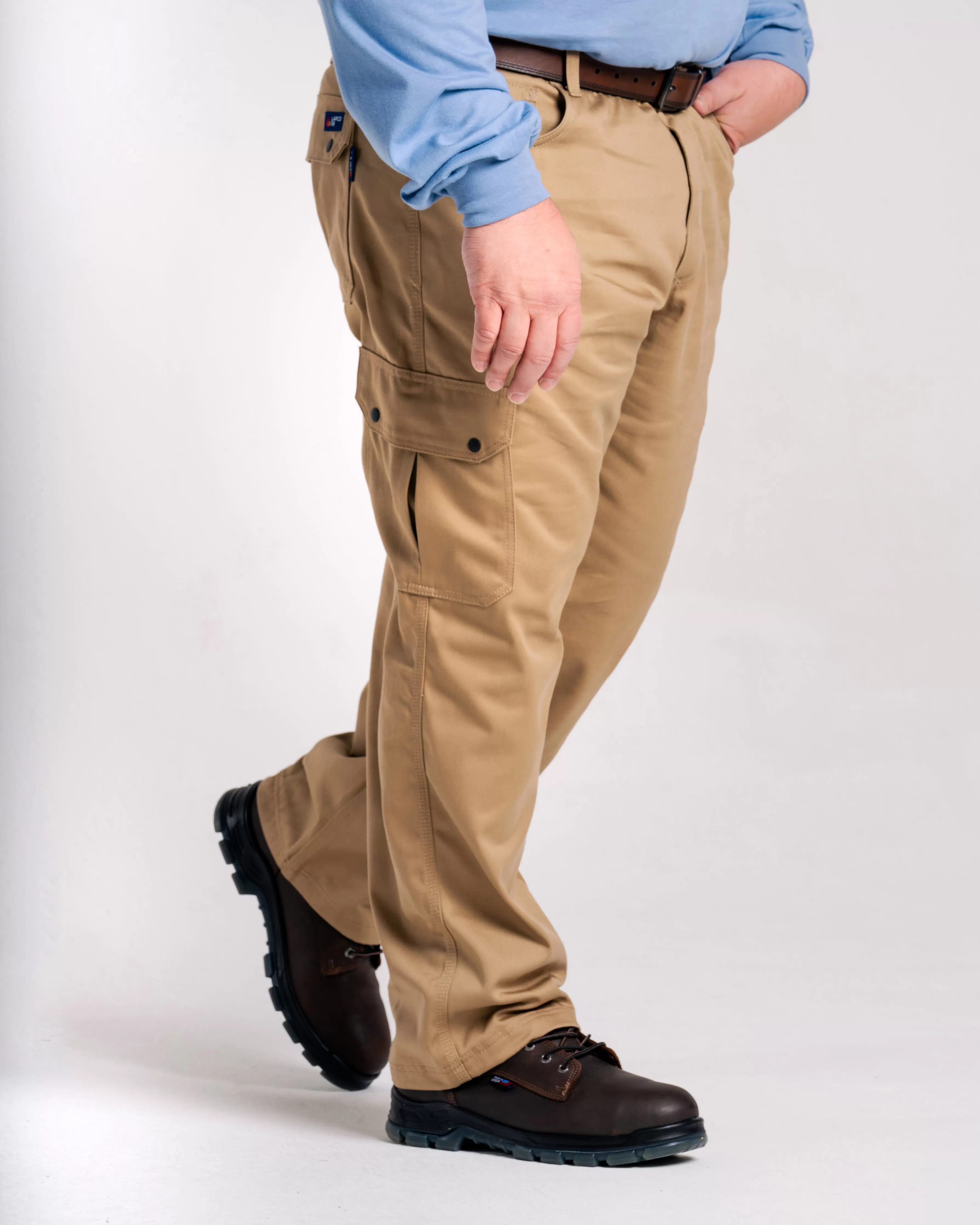 FR Cargo Pants | 28-44 Waist | 9oz. 100% Cotton | Khaki