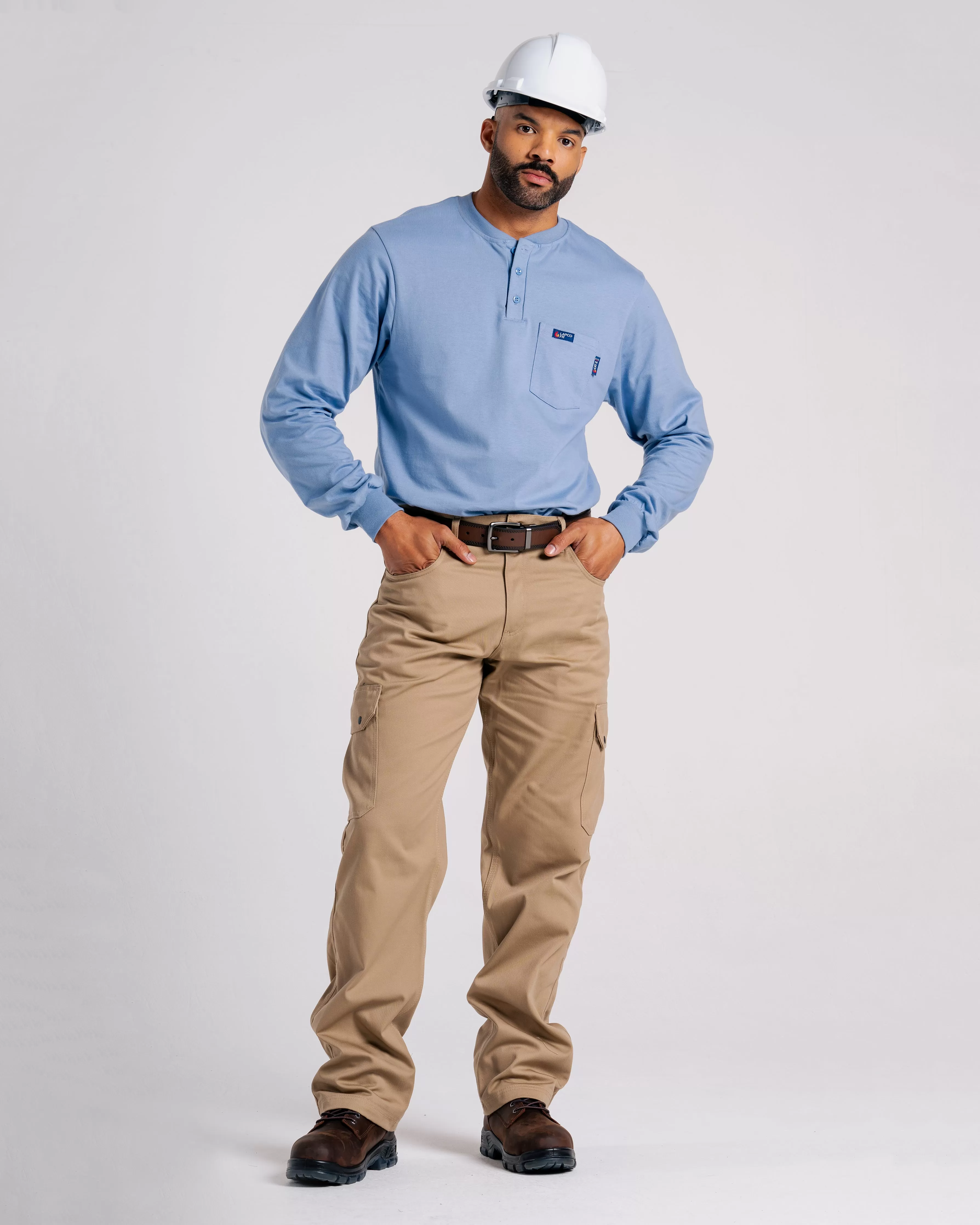 FR Cargo Pants | 28-44 Waist | 9oz. 100% Cotton | Khaki