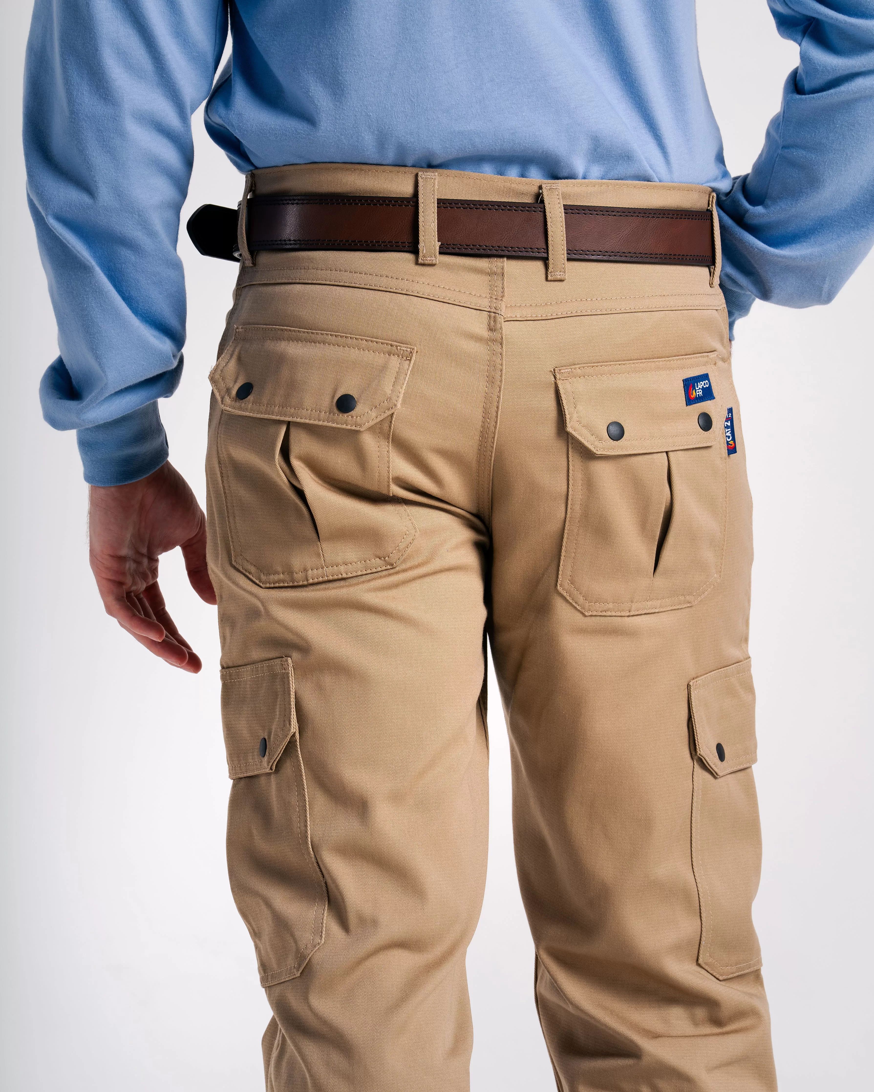 FR Cargo Pants | 46-60 Waist | 9oz. 100% Cotton | Khaki