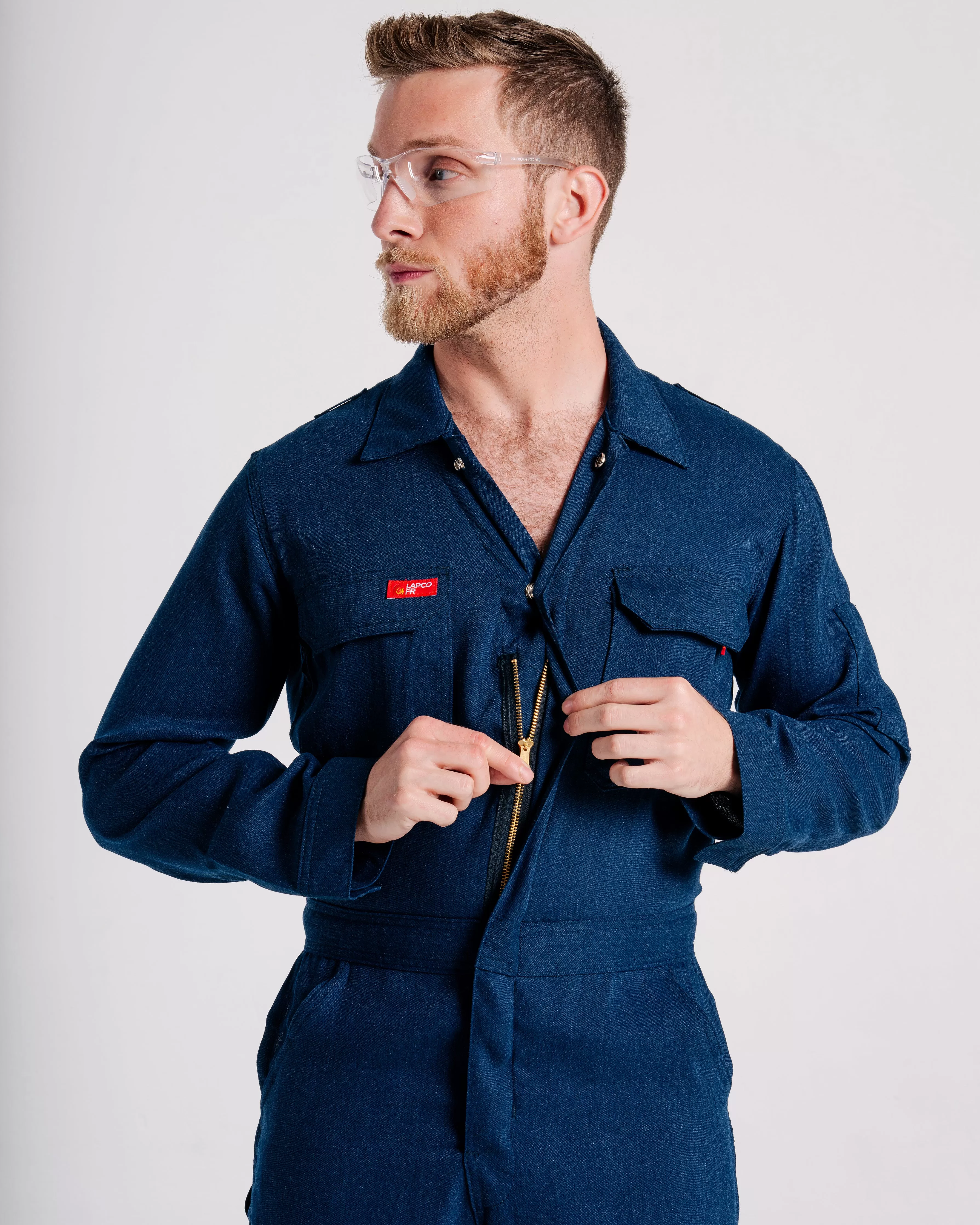 FR Deluxe 2.0 Coverall | made with 5oz. TecaSafe® One | Denim Navy