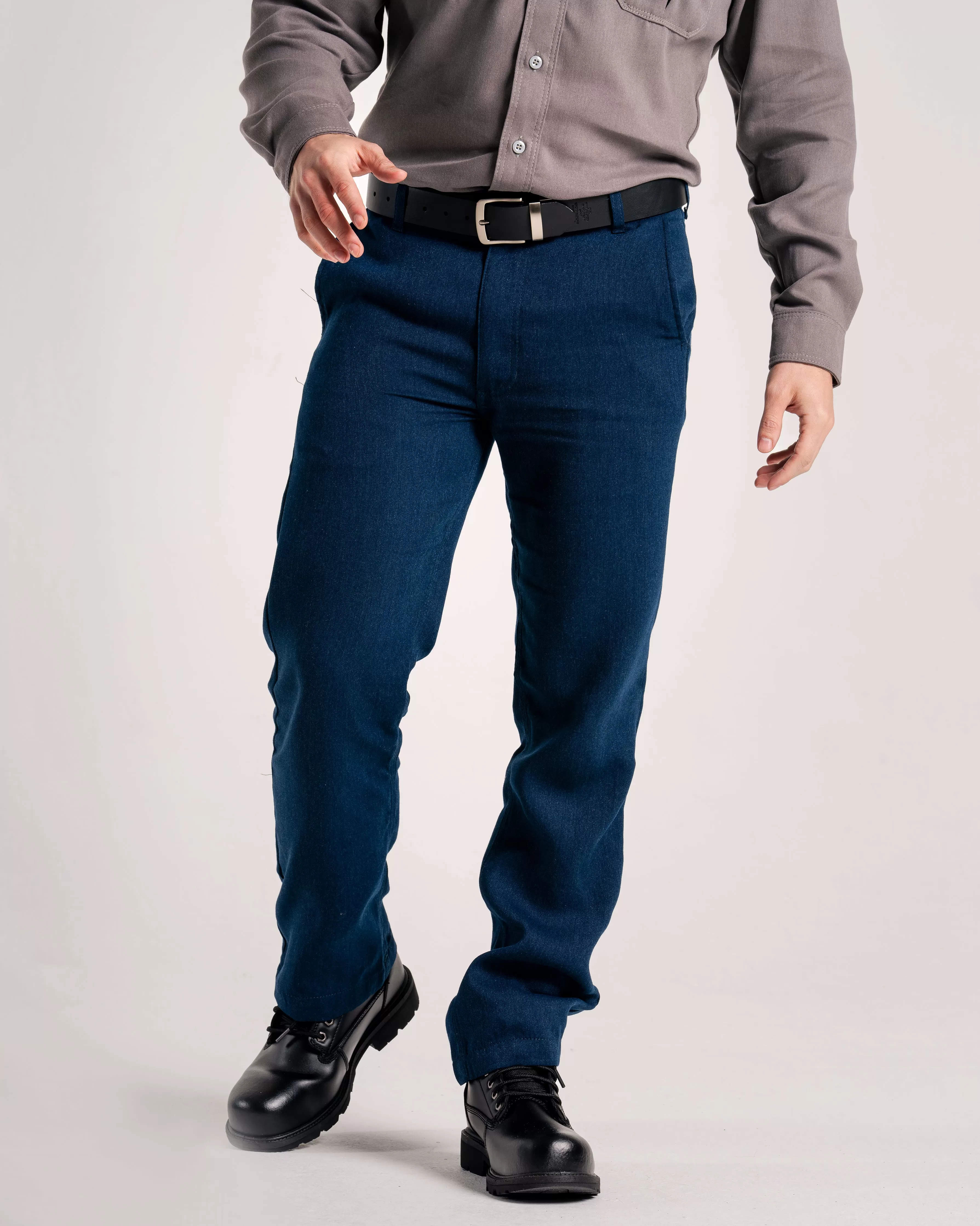 FR Uniform Pants made with 5oz. TecaSafe One® Inherent | Waist 46-60 | Denim Navy