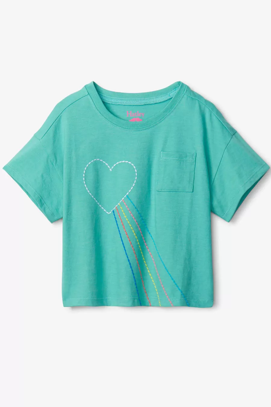 Girls Shirt Hatley Shooting Heart Boxy