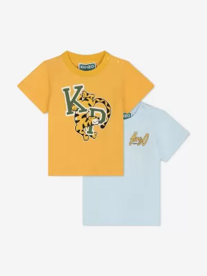 KENZO Baby Boys Set Of 2 T-Shirts in Multicolour