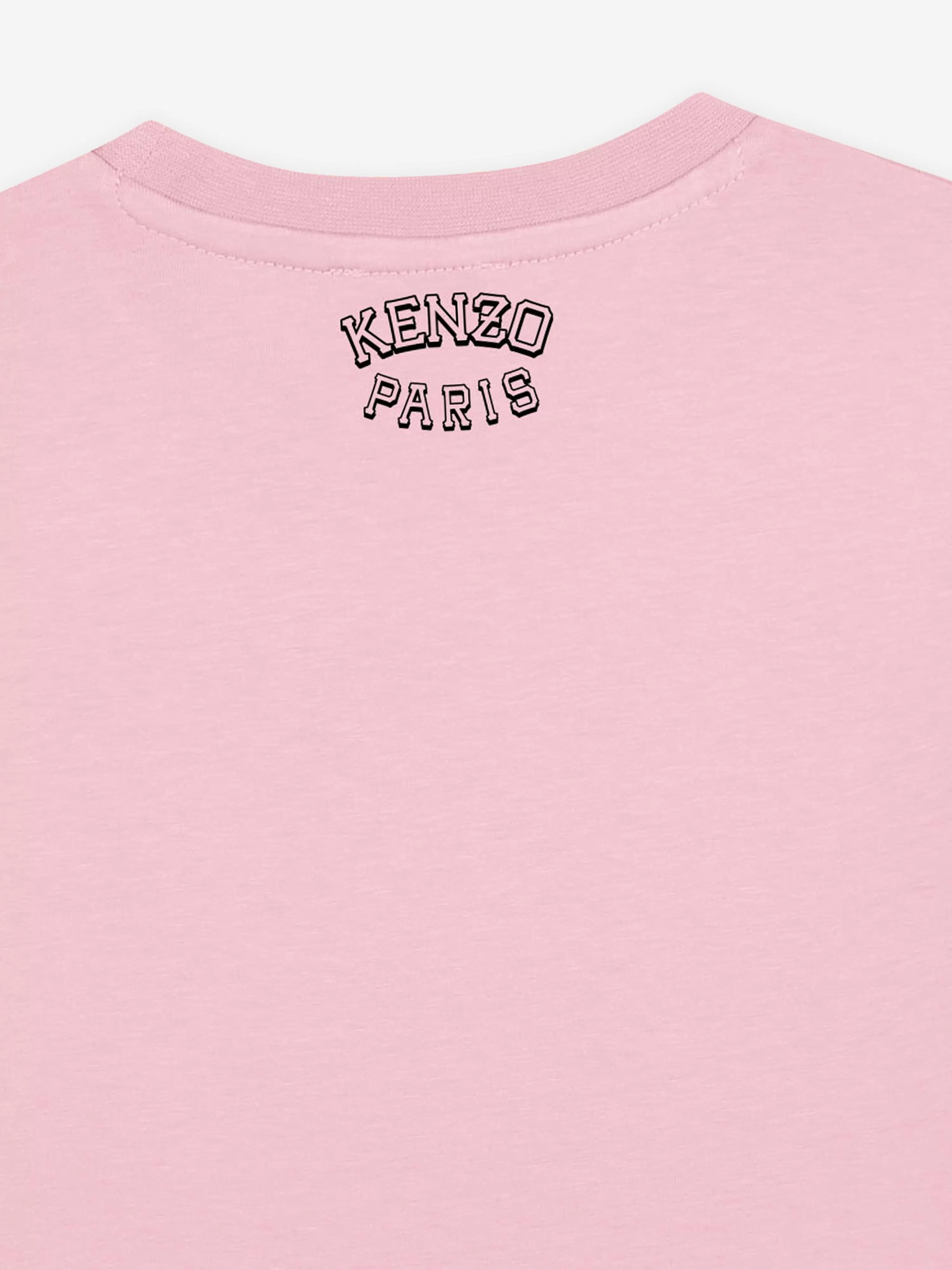 KENZO Girls Tiger Logo T-Shirt in Pink