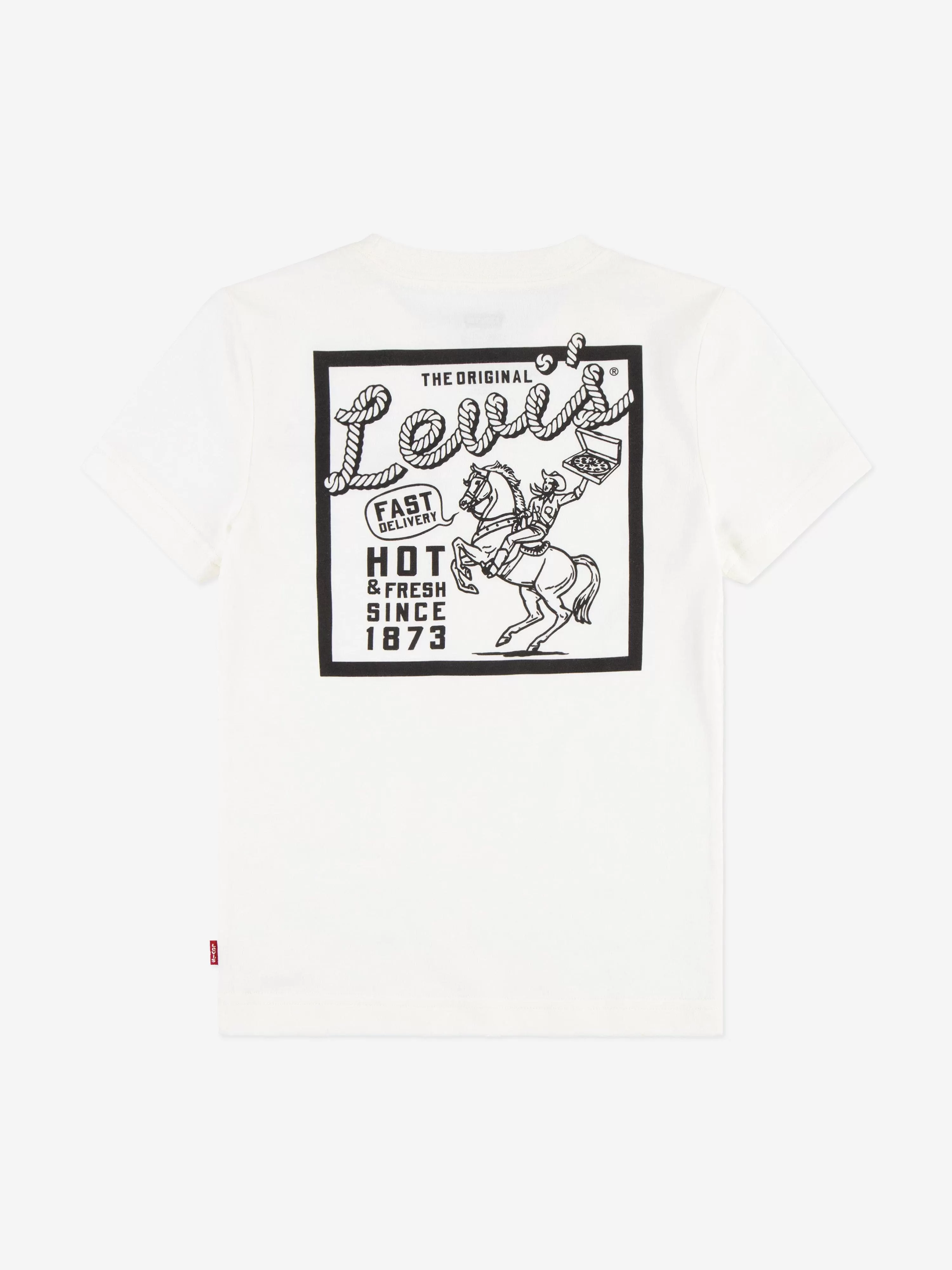 Levi's Boys Pizza Delivery Cowboy T-Shirt in Ivory