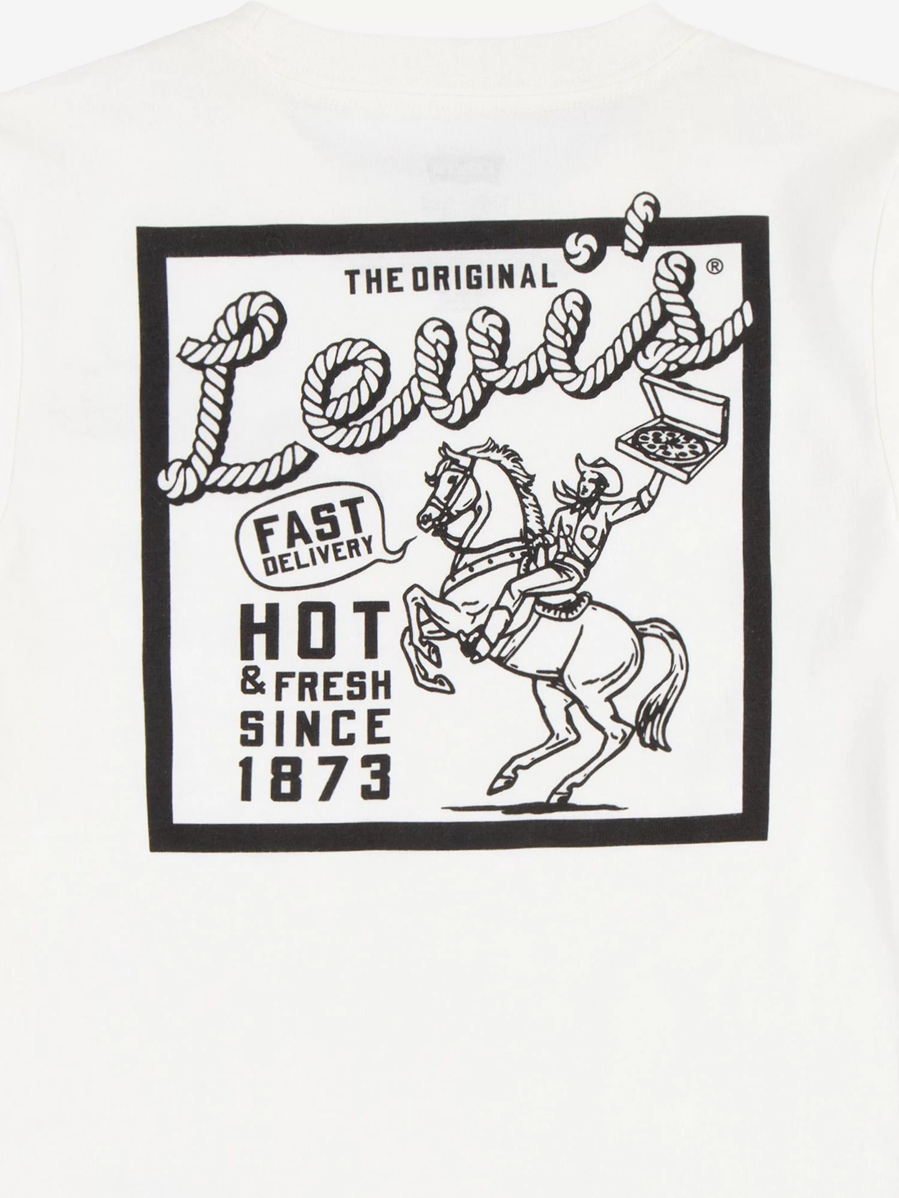 Levi's Boys Pizza Delivery Cowboy T-Shirt in Ivory