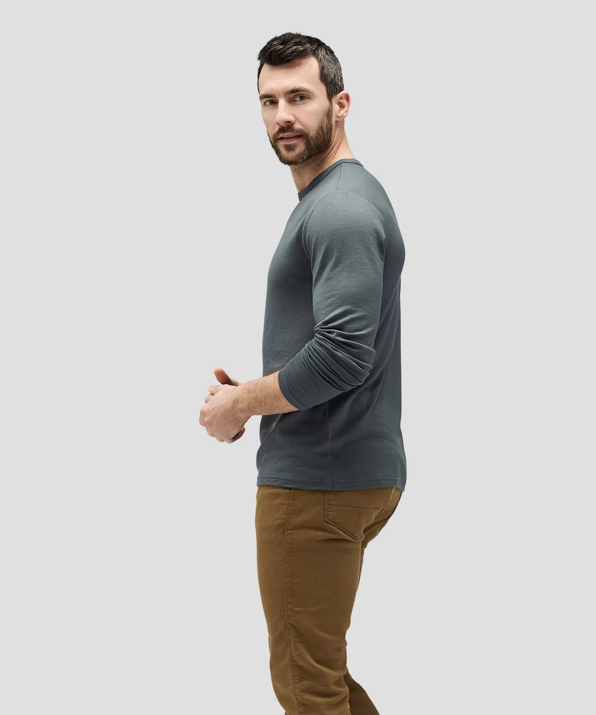 Men's Long Sleeve Merino Crew