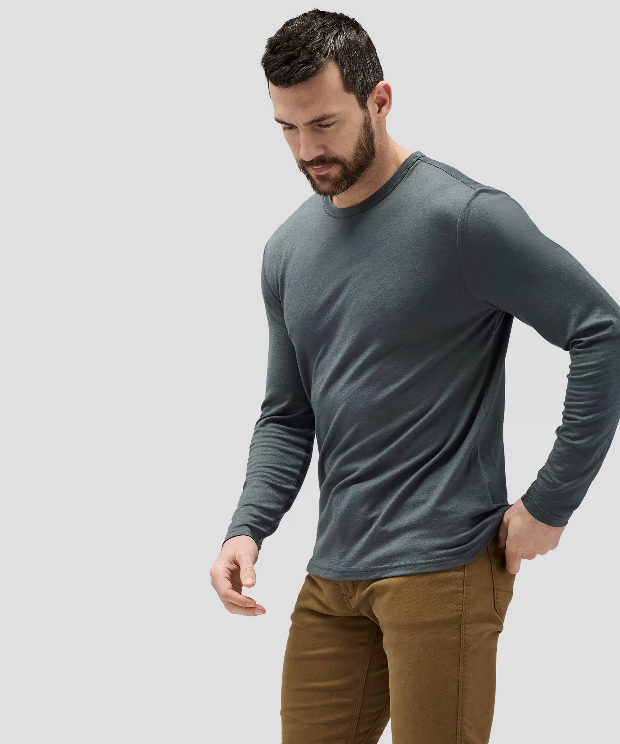 Men's Long Sleeve Merino Crew