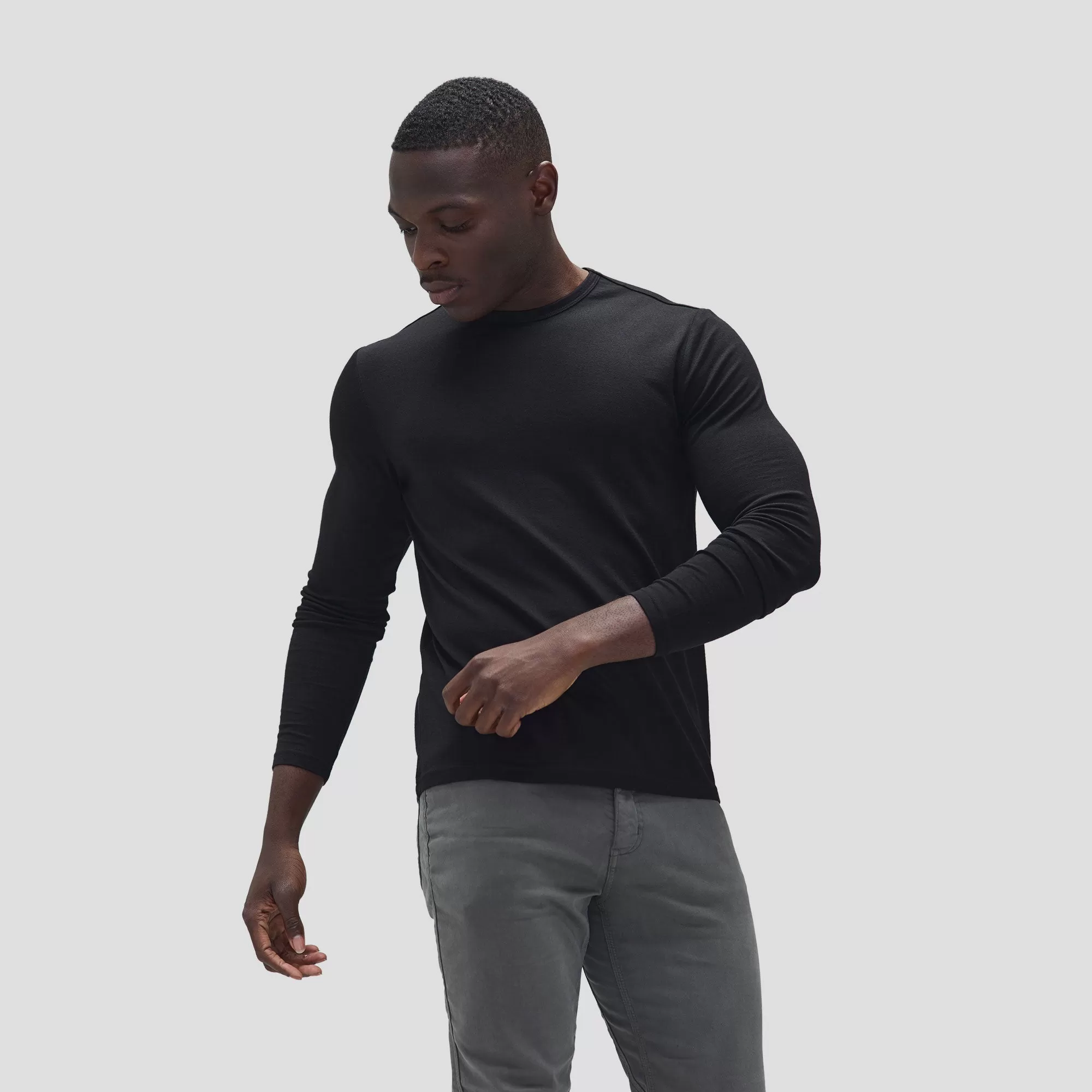 Men's Long Sleeve Merino Crew