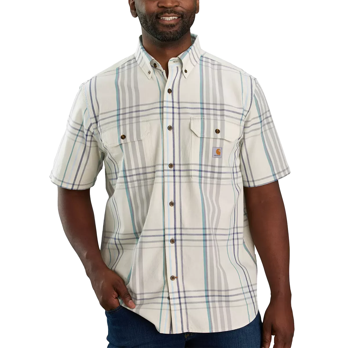 Men's Midweight Short Sleeve Plaid Shirt