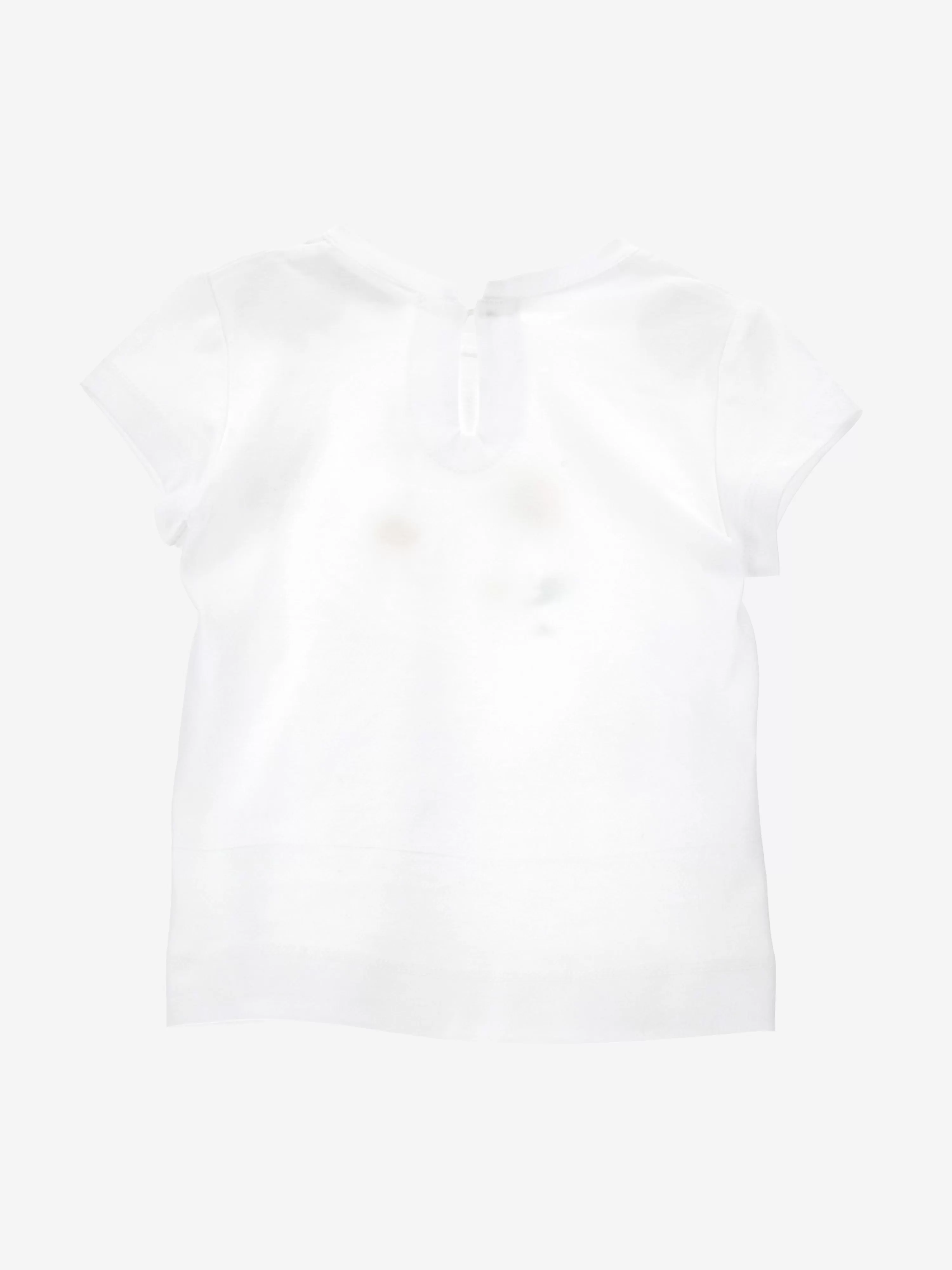 Monnalisa Baby Girls Flower T-Shirt in White