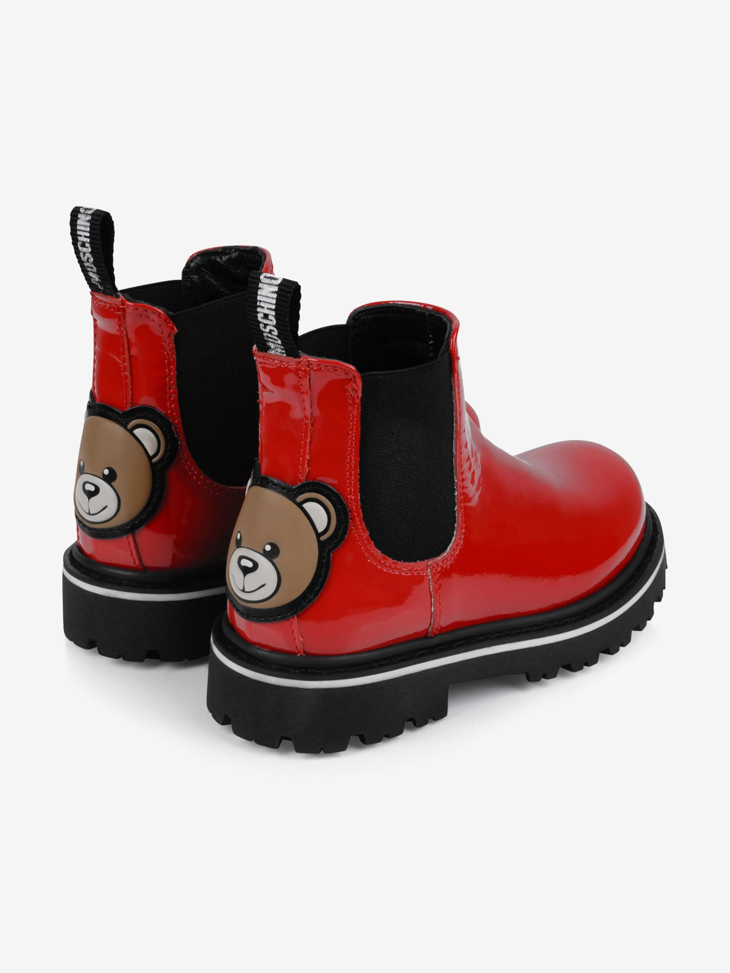 Moschino Kids Boots - Patent Leather Bear Boots