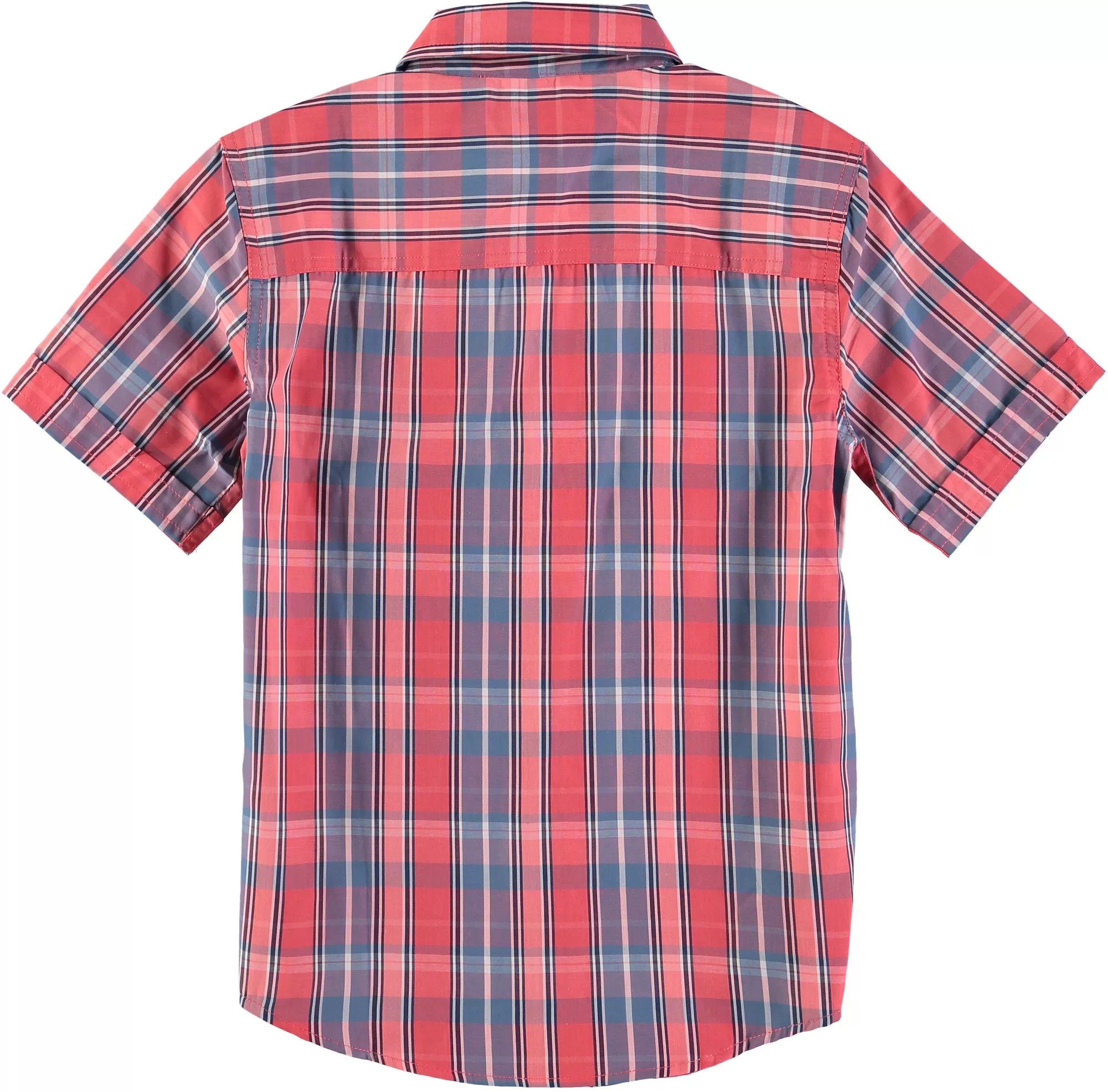 Nautica Boys 8-20 Plaid Short Sleeve Woven Shirt