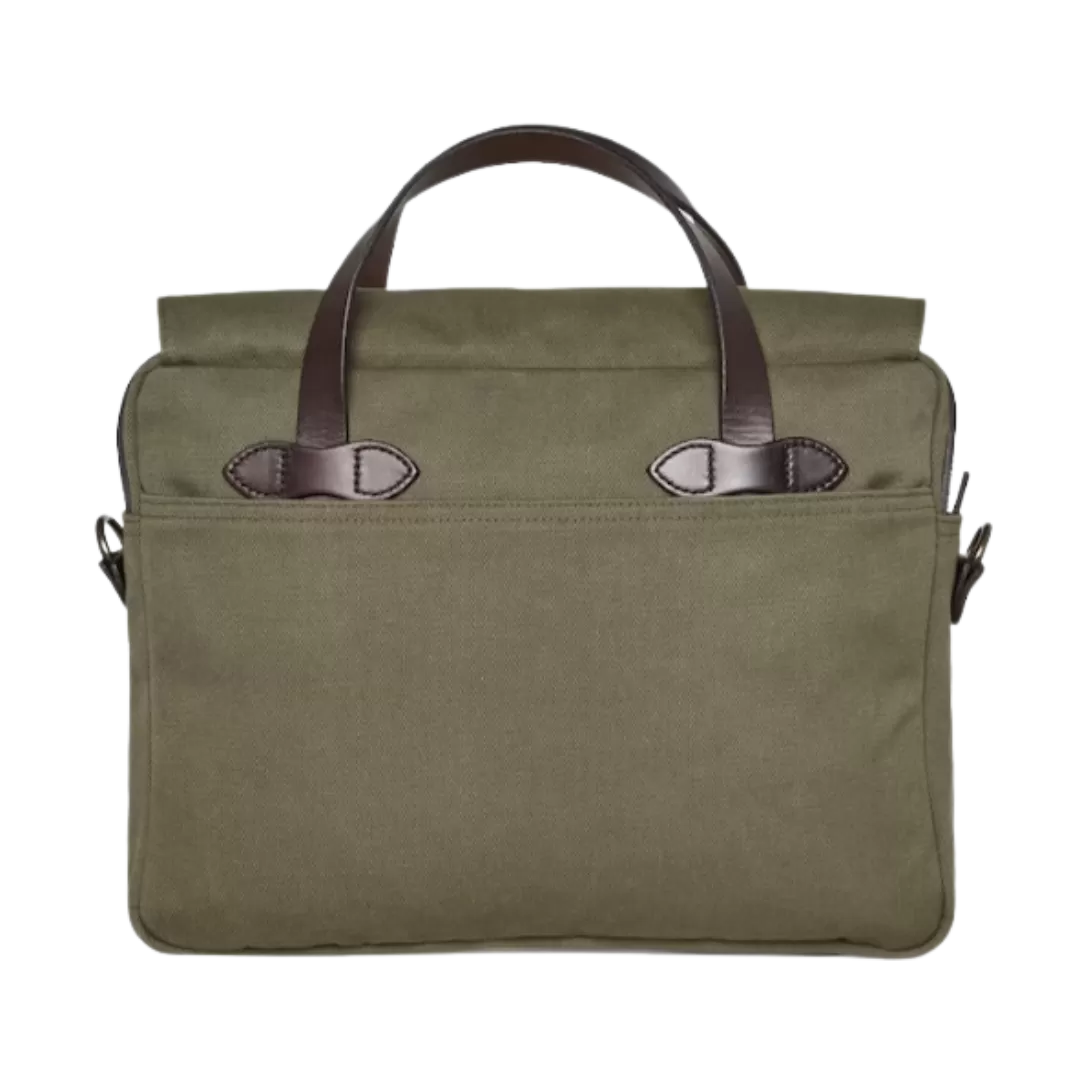 Original Briefcase in Rugged Twill - Otter Green