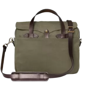 Original Briefcase in Rugged Twill - Otter Green