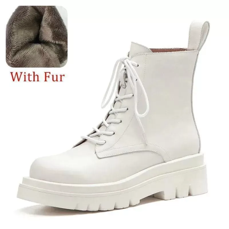 Robina Leather Winter Boots For Women