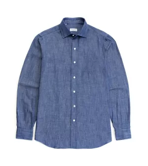 Salvatore Piccolo Selvedge Denim Shirt: Dark Blue