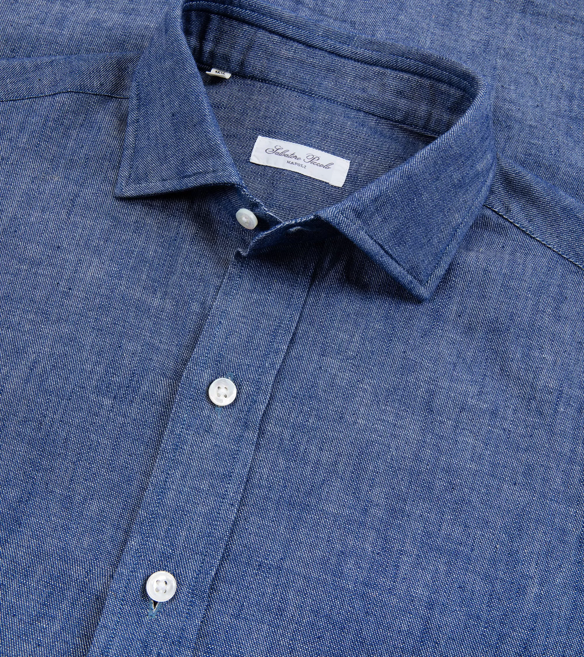 Salvatore Piccolo Selvedge Denim Shirt: Dark Blue