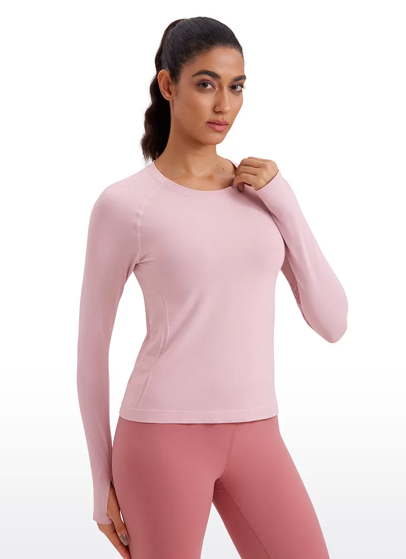 Seamless Long Sleeves with Thumbholes Shirts