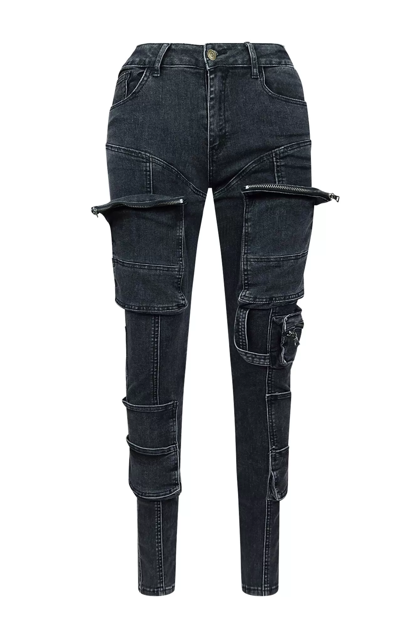 Shannon Cargo Washed Skinny Jeans