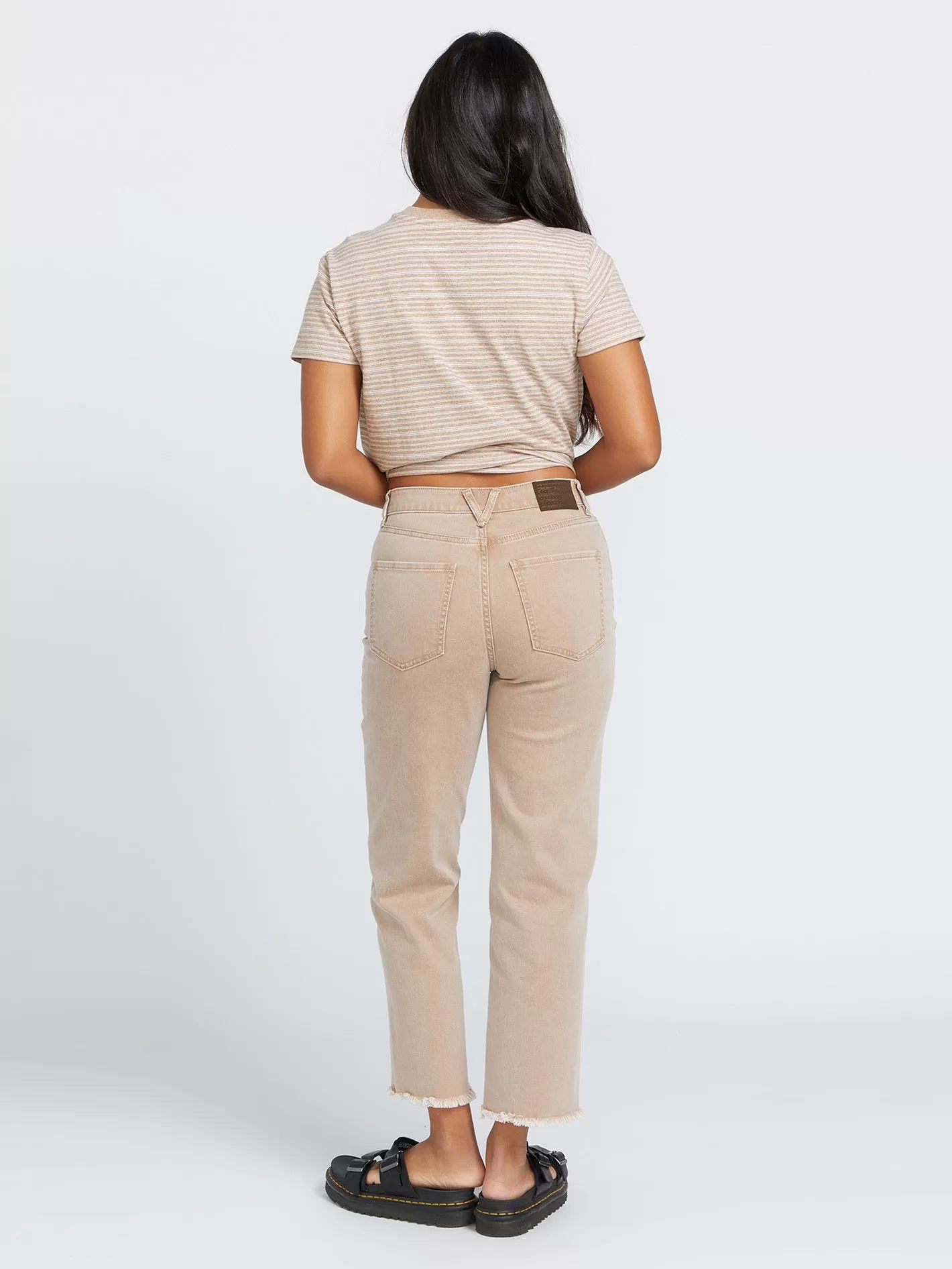 Stone Step High Rise Pants - Mocha