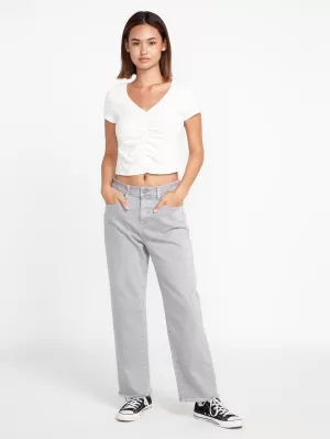 Stone Step High Rise Pants - Moonbeam