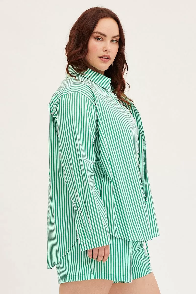 Stripe Long Sleeve Shirts