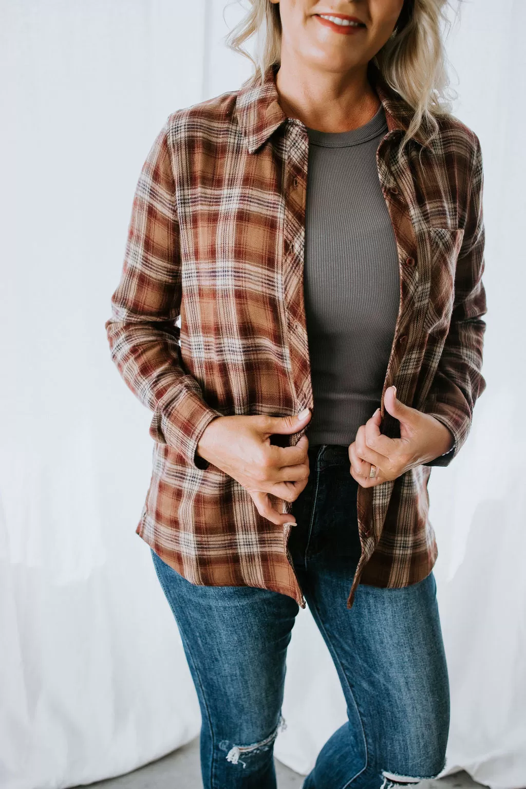 Terra Plaid Button Down Shirt