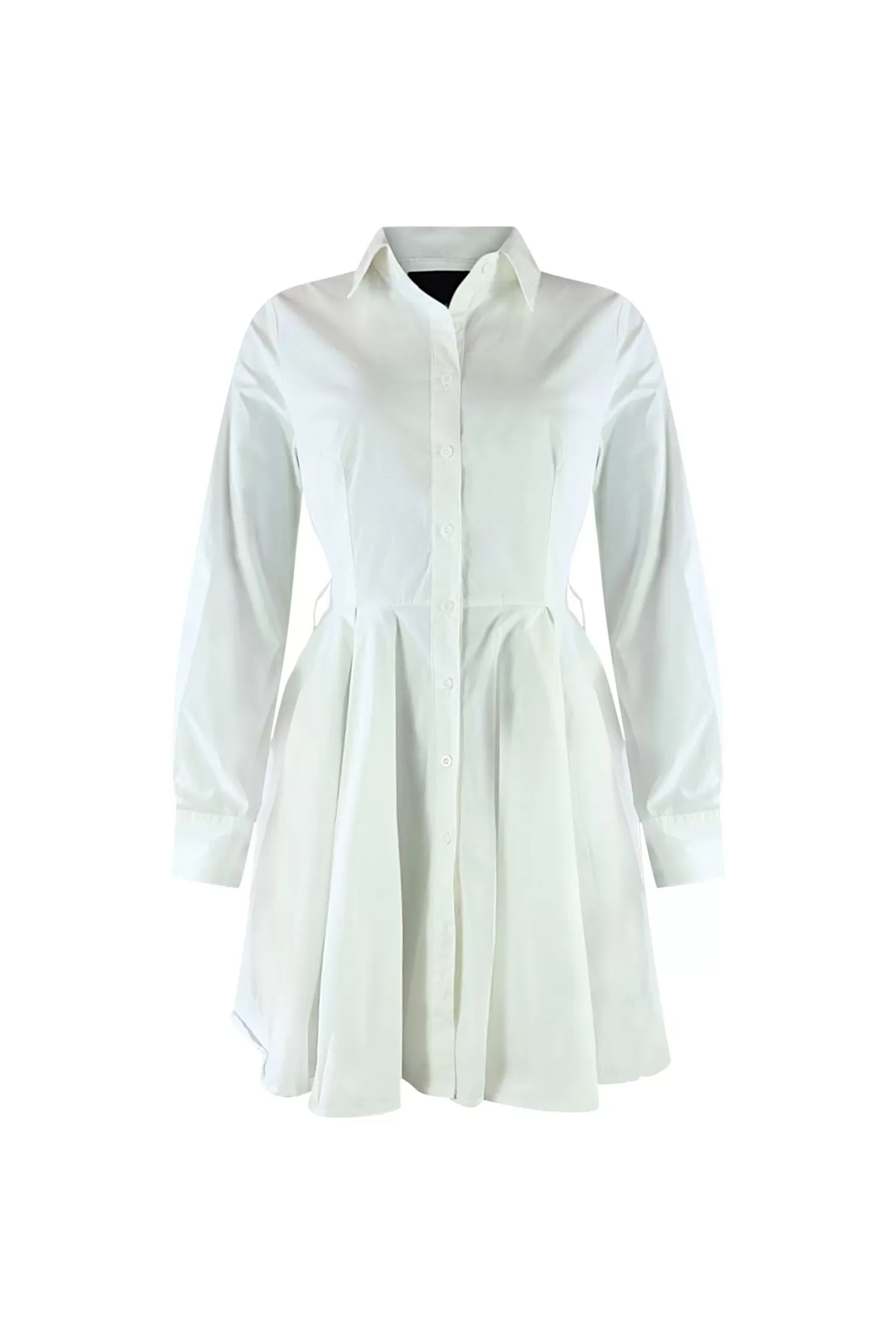 True Desire Poplin Button Up Shirts Dress