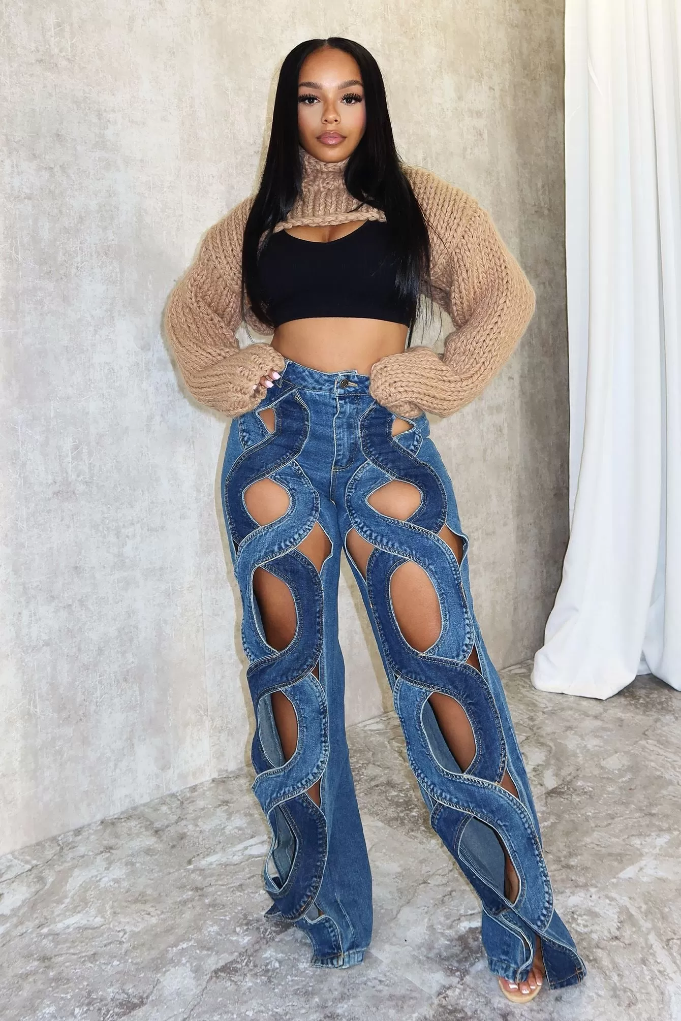 Trust Issues Swerve Cutout Jeans