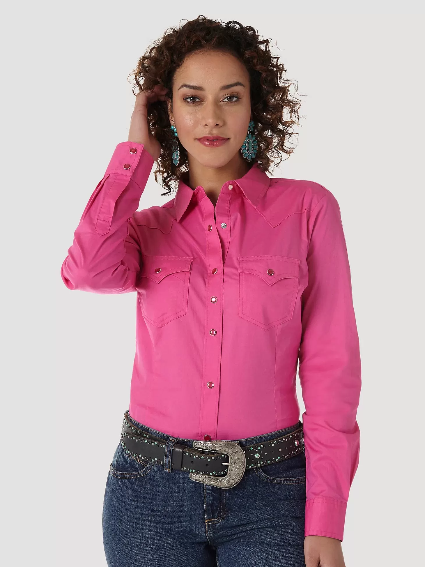 Wrangler Women's Pink Solid Top